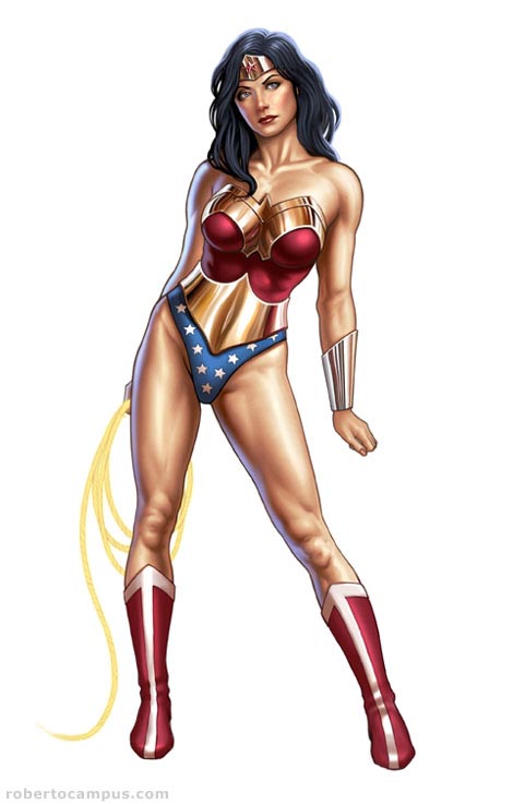 Photoshop Tutorial Wonder Woman - Step 6 : Painting Details