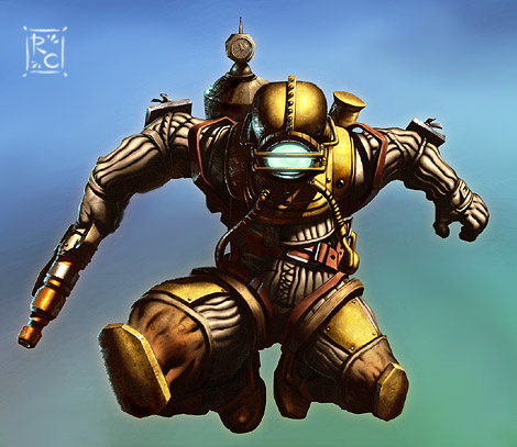 Photoshop Tutorial: Bioshock Videogame Digital Painting