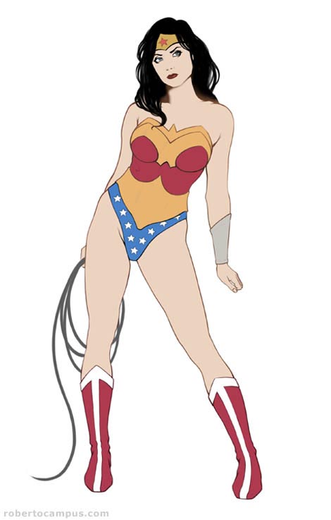 Photoshop Tutorial Wonder Woman - Step 3 : Flats