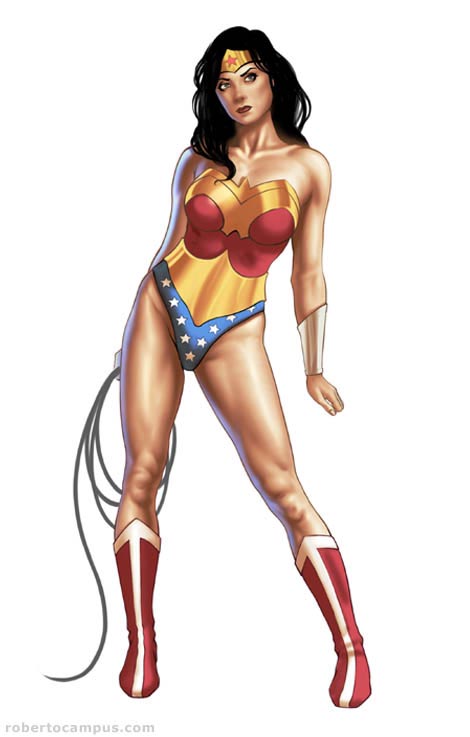 Photoshop Tutorial Wonder Woman - Step 5 : Painting Darker Shadows